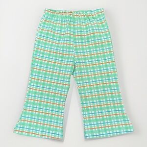 Vintage Health-tex 18M Toddler Pants Plaid Bell Bottom USA 1970s Retro Hippie